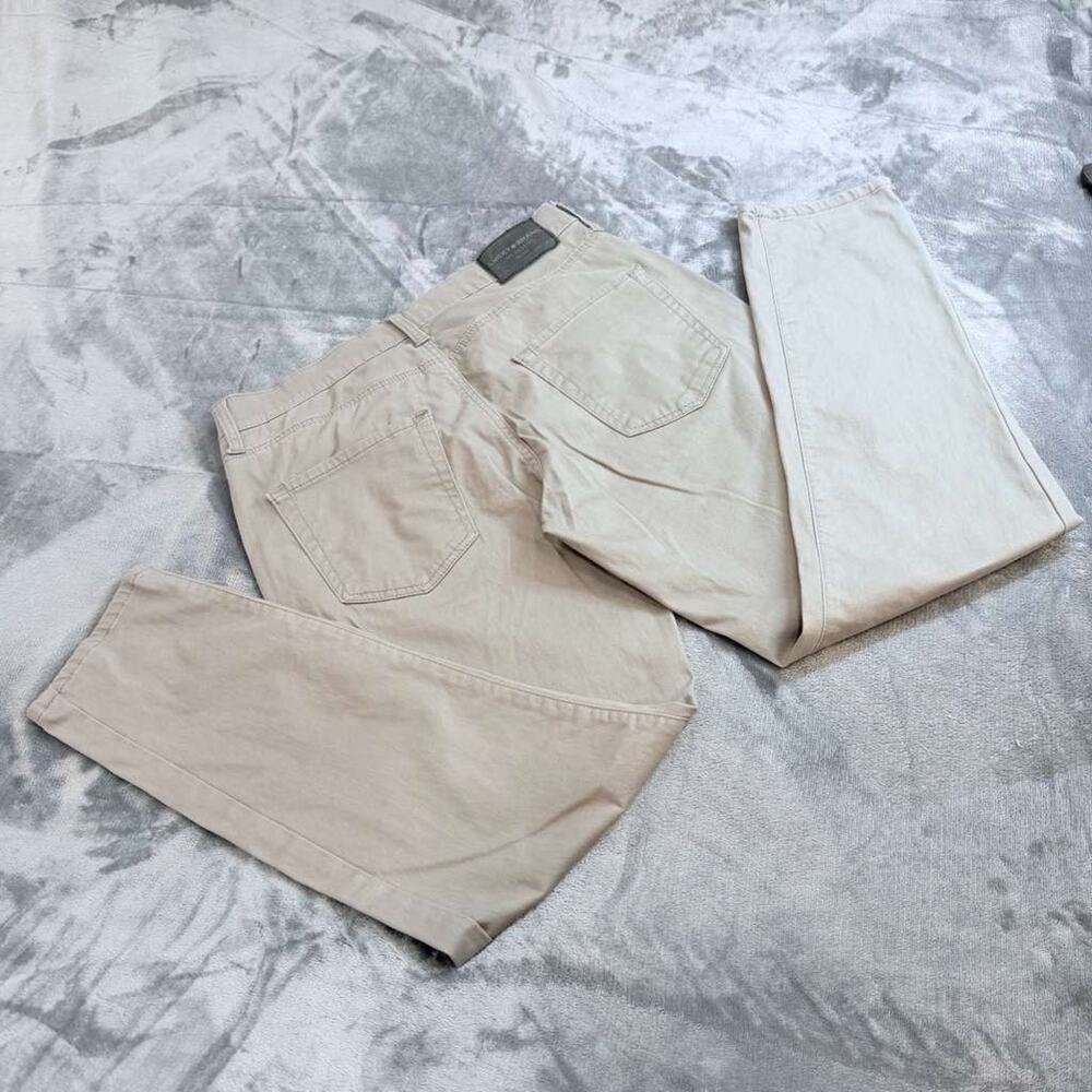 Lucky Brand 411 Athletic Taper Stretch Mens Khaki Silver Gray Chino Pants 30x30 - Picture 11 of 15